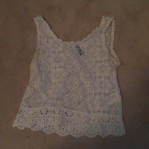 🎁H&M Sheer Cropped Shirt